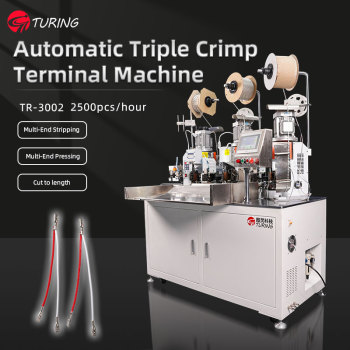 TR-3002 Fully Automatic Three-in-one Crimping Terminal Crimping Machine