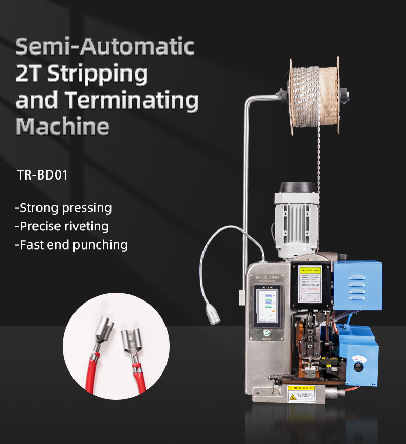 TR-BD01 Semi-Automatic 2.0T Stripping and Terminal Crimping Machine