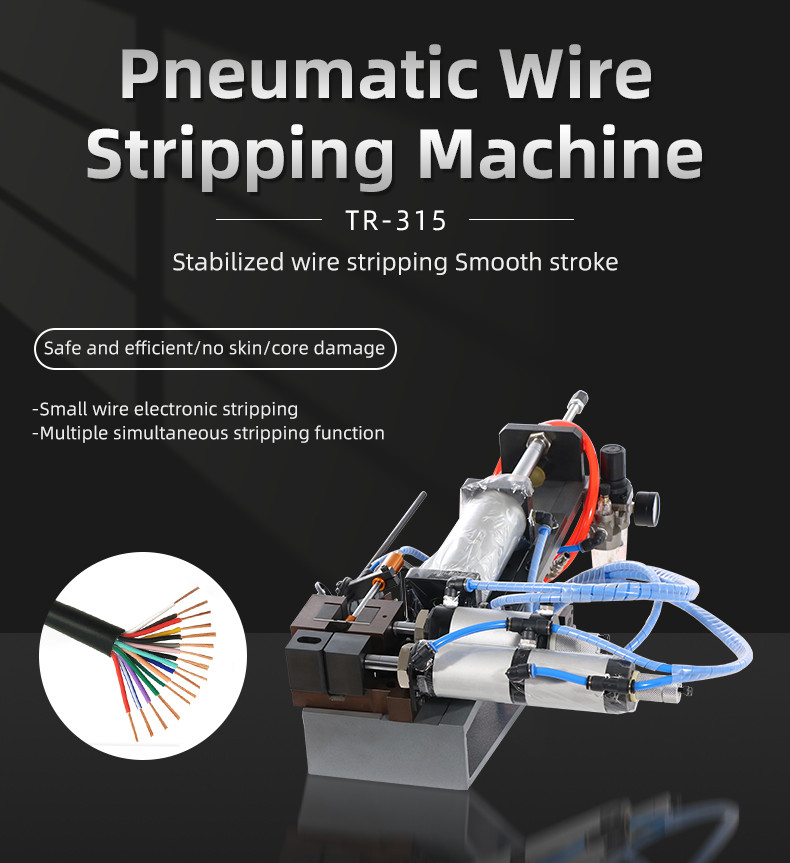 TR-315 Semi-auto Pneumatic Multi-cores Wire Stripping Machine