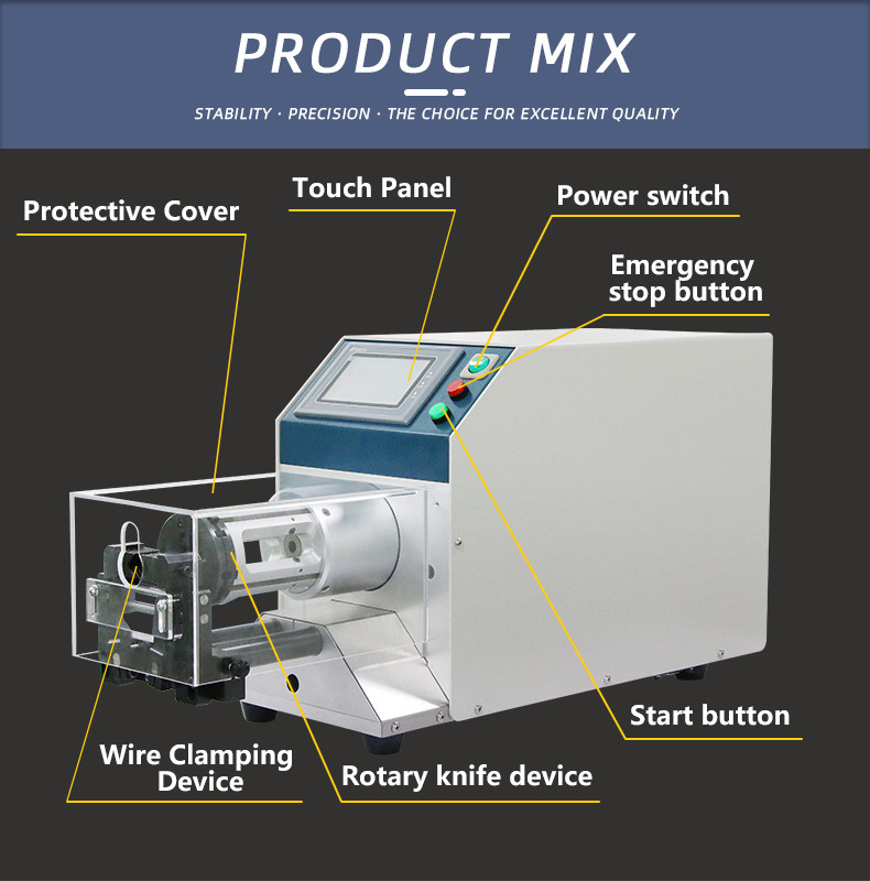 TR-8608 semi-automatic coaxial wire stripping machine