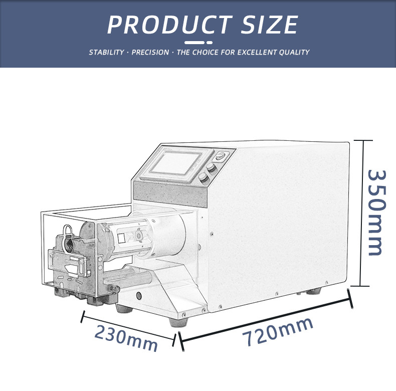 TR-8608 semi-automatic coaxial wire stripping machine