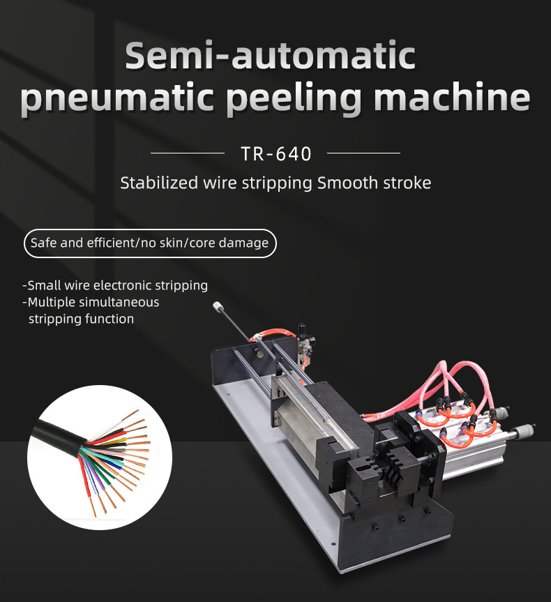 TR-640 Semi-automatic pneumatic cable stripping machine