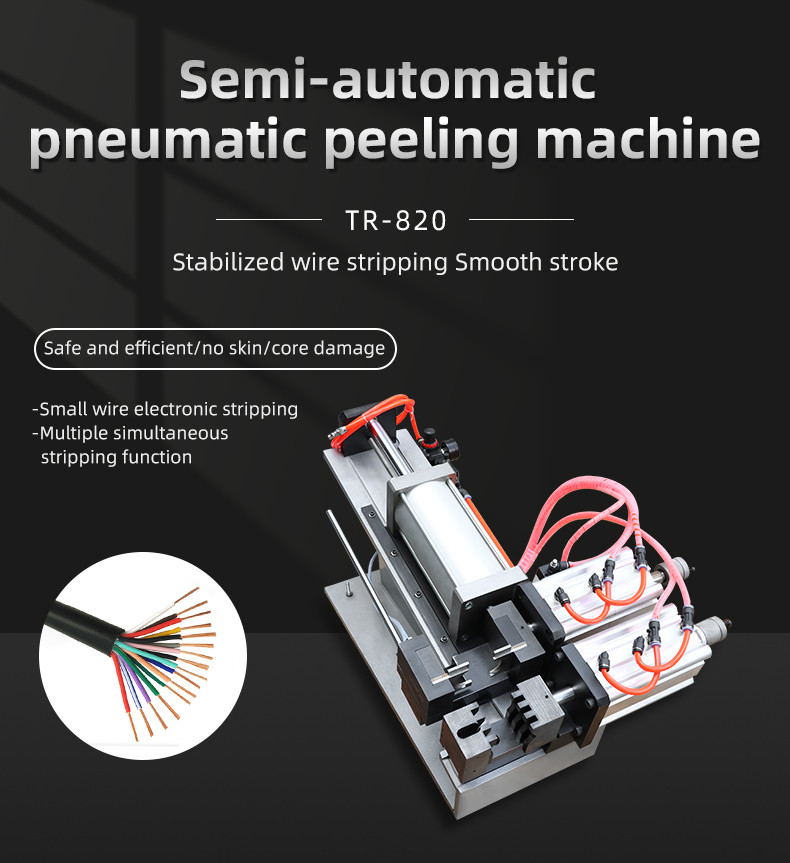   TR-820 semi-automatic pneumatic cable stripping machine