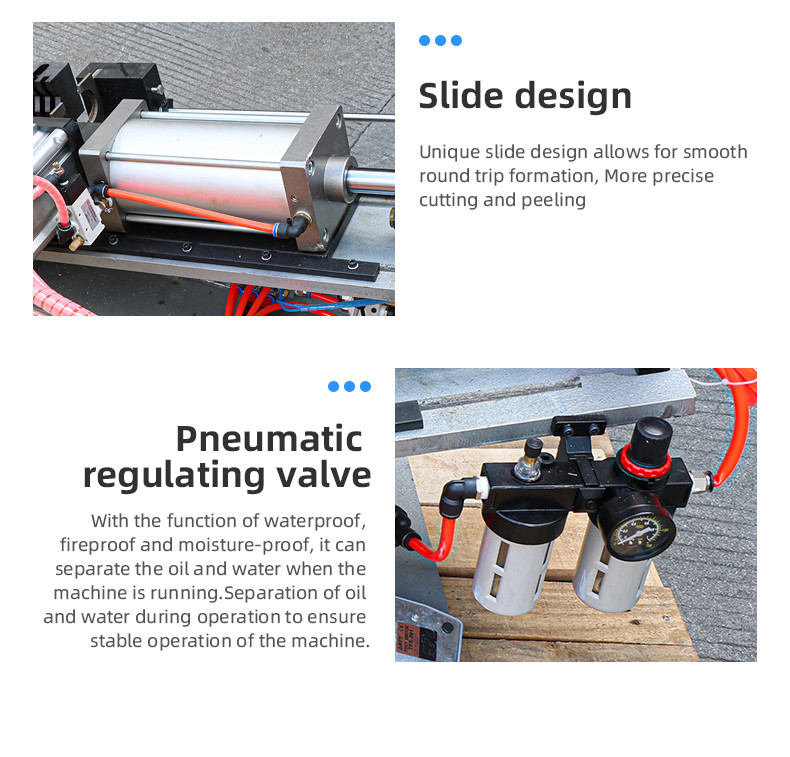 TR-820 semi-automatic pneumatic peeling machine