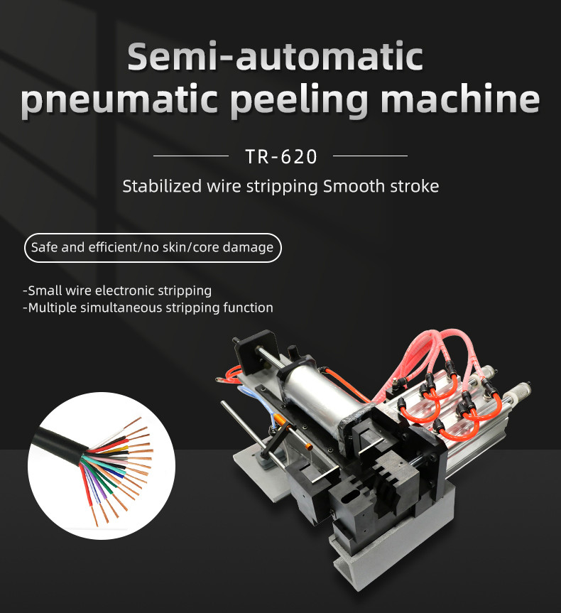 TR-620 semi-automatic pneumatic cable stripping machine