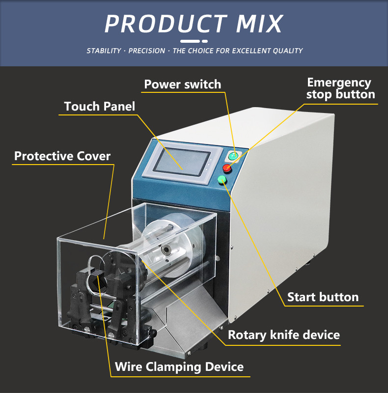 TR-2515 semi-automatic coaxial wire stripping machine