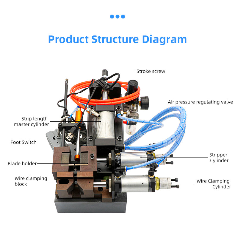 TR-305 pneumatic electric wire stripping machine