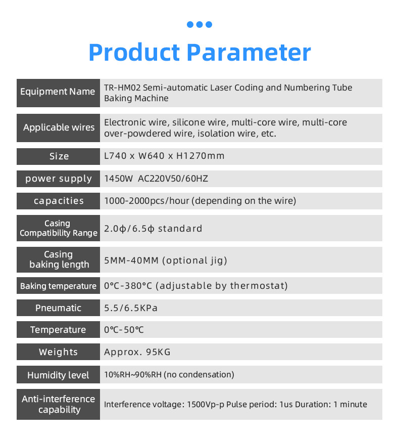 TR-HM02 Semi-automatic laser coding and number tube baking machine