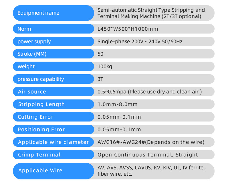 TR-BD3000 semi-automatic straight stripping and Crimping terminal machine