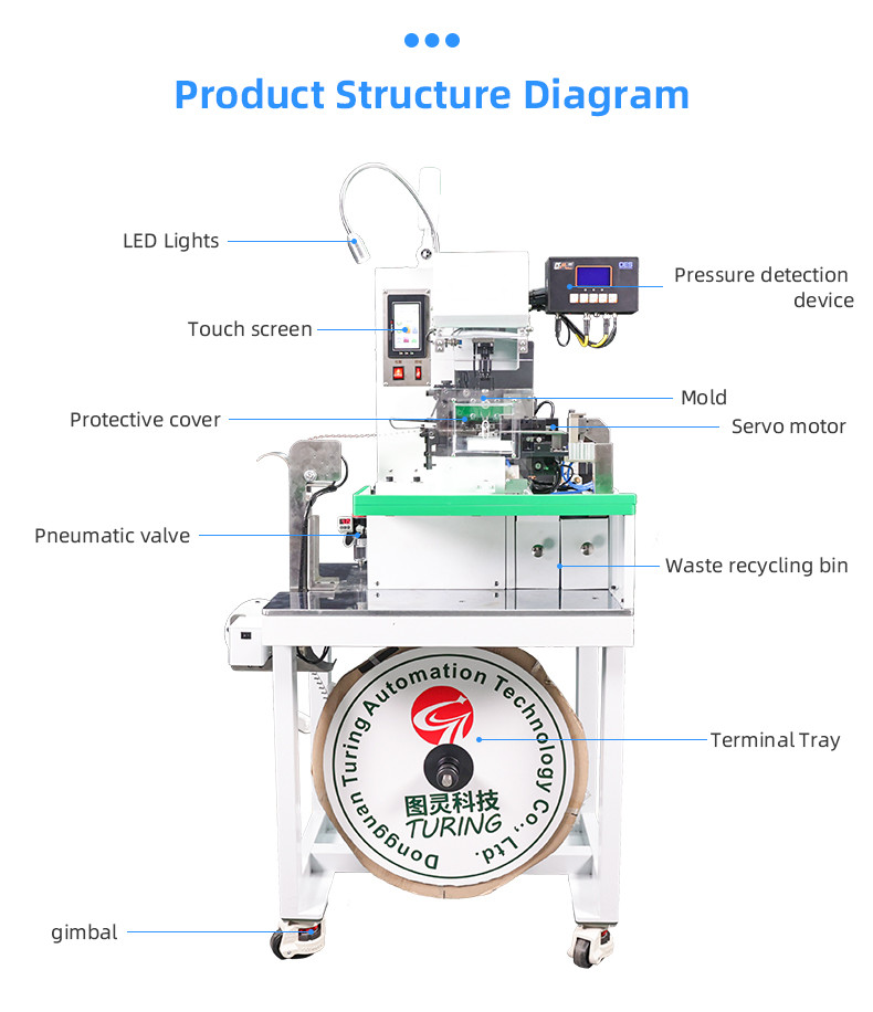 TR-BDS01 semi-automatic servo stripping and  2T terminal crimping machine