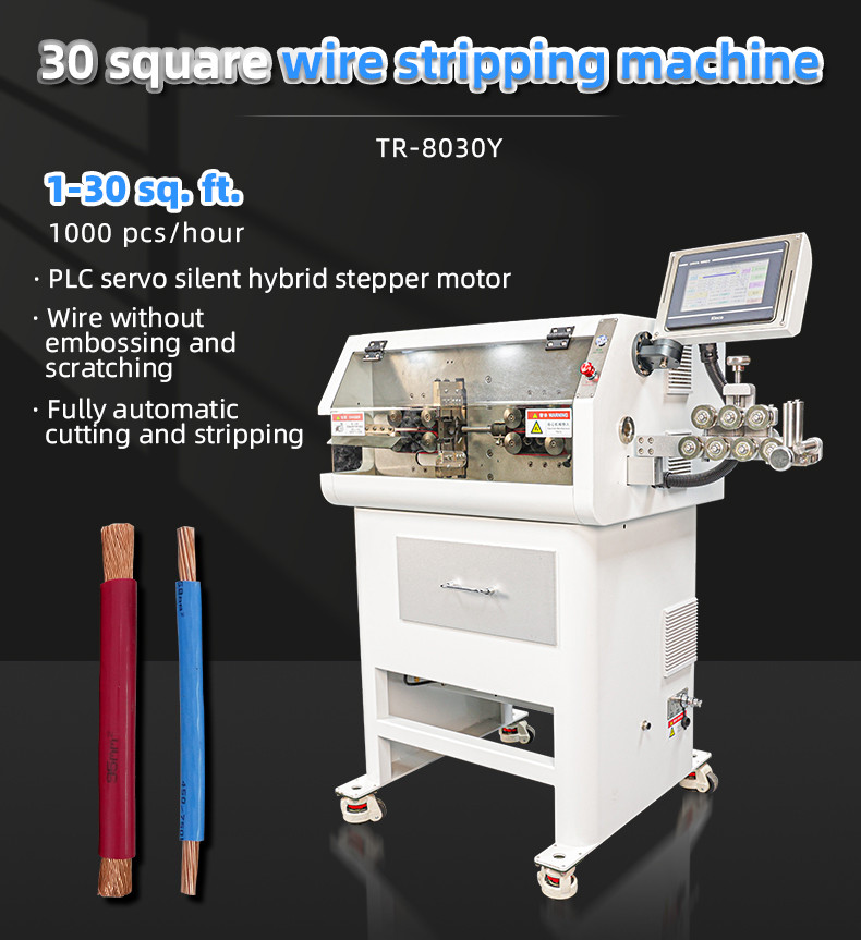 TR-8030Y  Semi-auto 30 square wire stripping machine