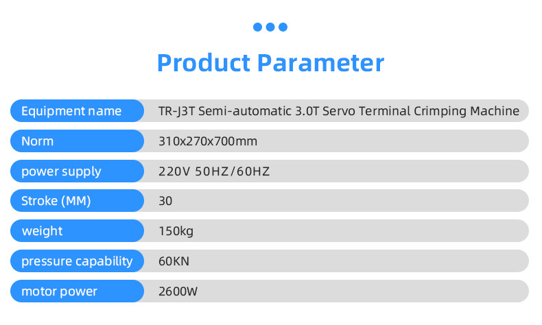 TR-J3T Semi-automatic 3.0T Servo Terminal Machine