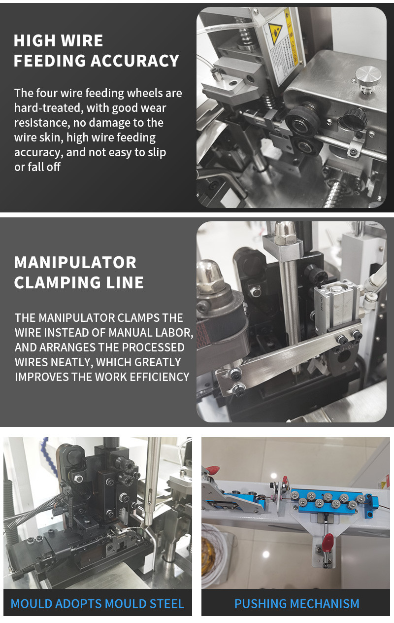 TR-T01 Fully Automatic Mitsubishi servo motor double-head terminal machine