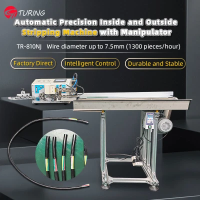 TR-810NJ fully automatic precision internal and external peeling machine with robot arm