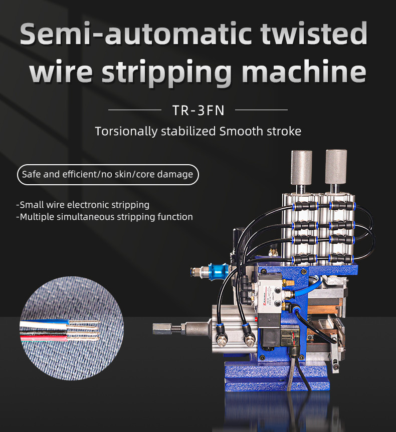 TR-3FN Semi-automatic cable wire twisting and stripping machine