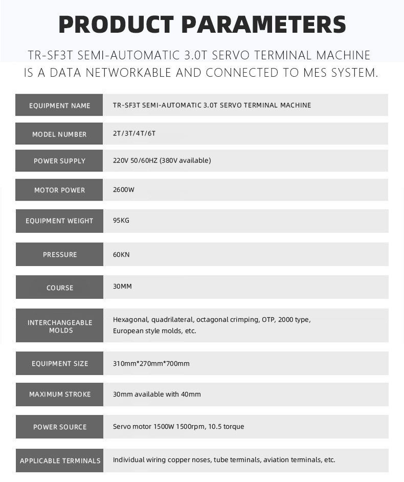 TR-SF8T semi-automatic 8T servo terminal machine