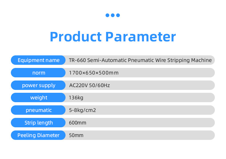 TR-660 Semi-automatic Pneumatic Peeling Machine