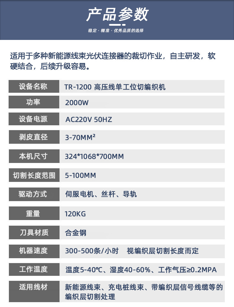 TR-1200 高压线单工位切编织机