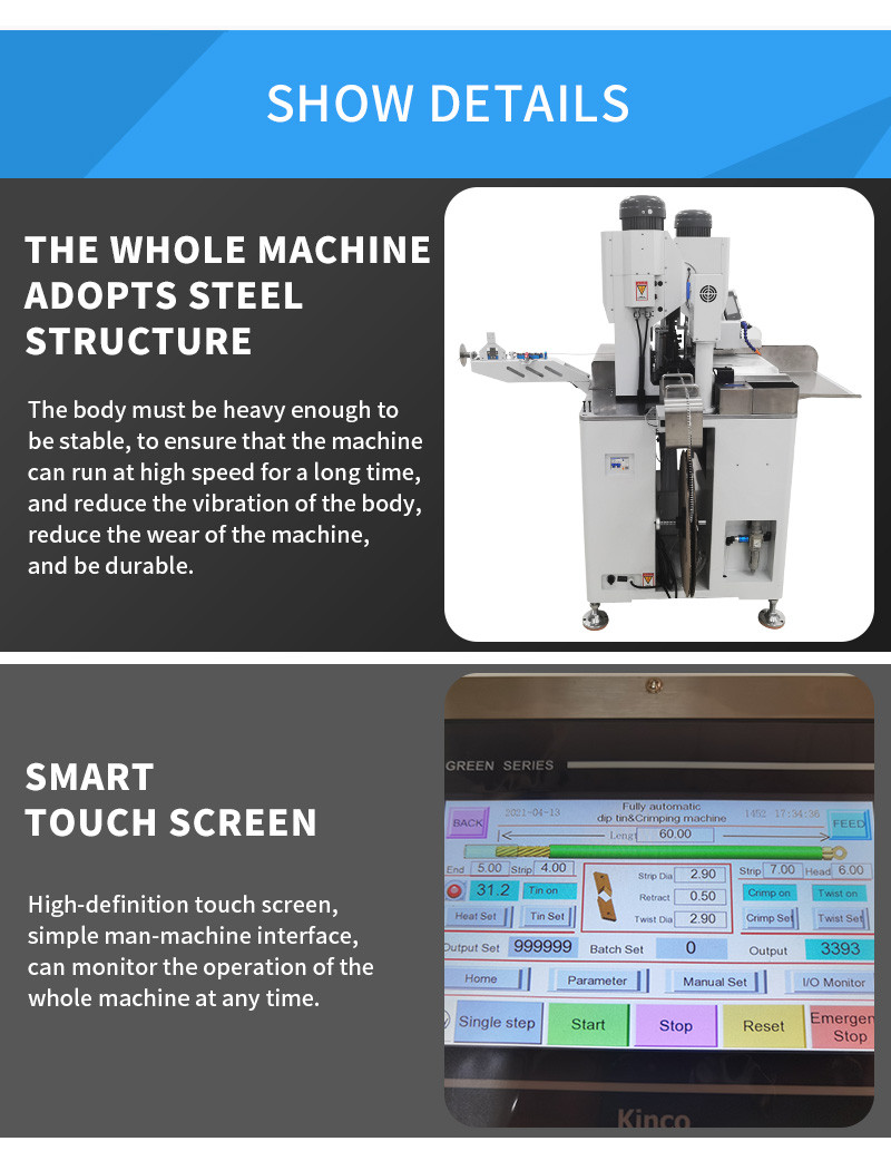 TR-DX001 single head single wire immersed tin terminal machine
