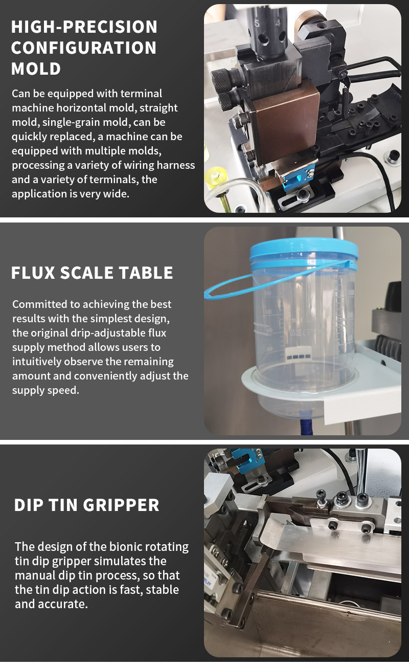 TR-DX001 single head single wire immersed tin terminal machine