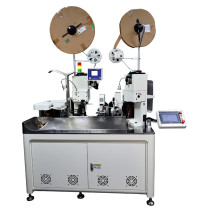 TR-D02/DZ4T double-head single-pass heat shrink tube cold-pressed terminal crimping machine