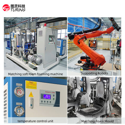 TR-MT04 soft foam polyurethane motorcycle lining high pressure foaming machine