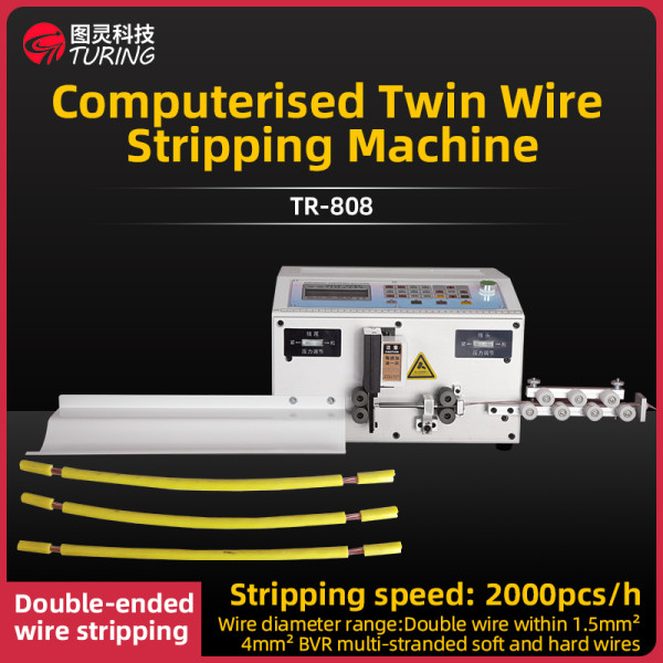 TR-808 double wire stripping machine strip and cut cable machine