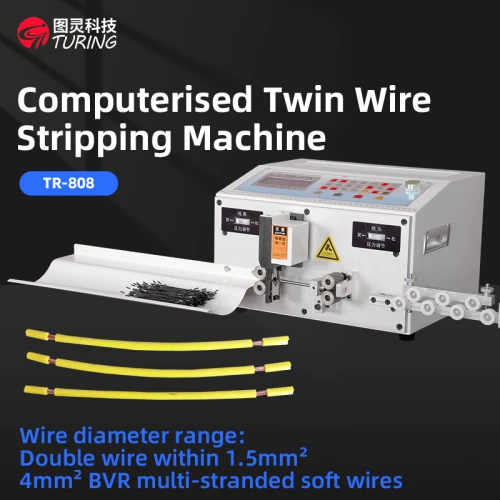 TR-808 double wire stripping machine strip and cut cable machine