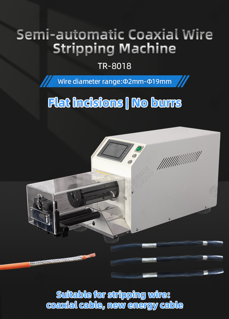 TR-8018 Semi-auto Coaxial Cable Stripping Machine