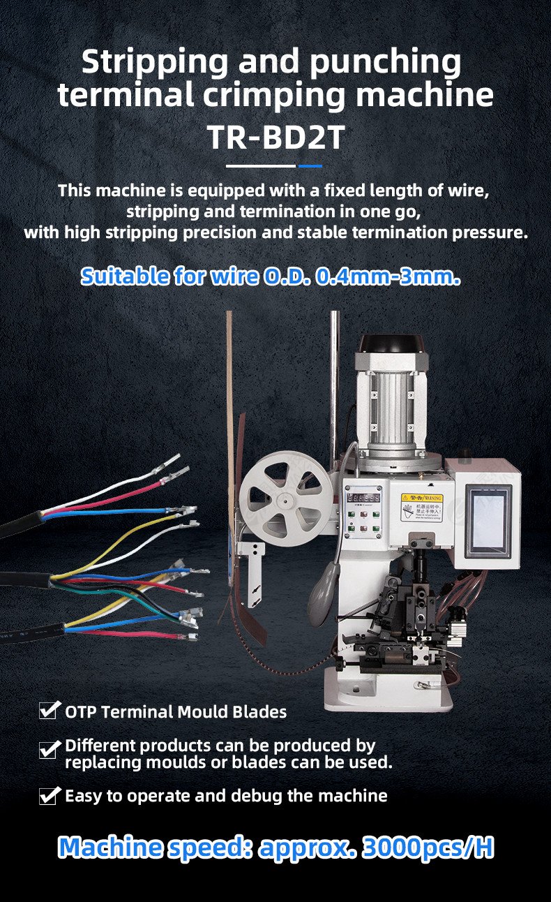 TR-BD01 Semi-Automatic 2.0T Stripping and Terminal Crimping Machine