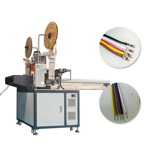 TR-HT023 Fully Automatic Sheathed Wire  Dual Head End Dip Tinning Machine Crimp Terminal Machine