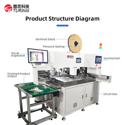 TR-DX01 Fully automatic single head hot stripping and plugging plastic shell terminal crimping machine