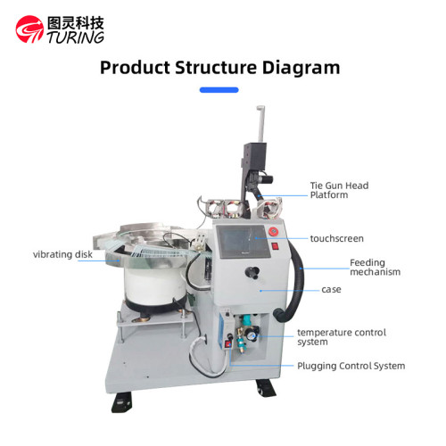 TR-830 desktop nylon cable tie tying machine for paper card can customize inserting hole as your product