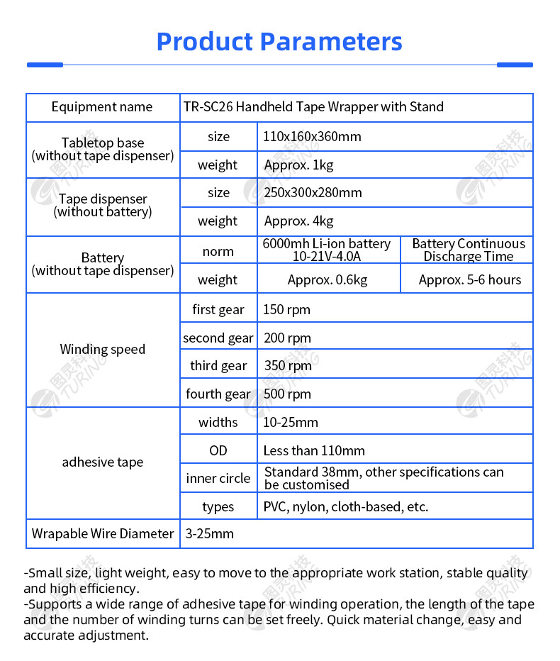 TR-SC25 Handheld Tape Winding Machine