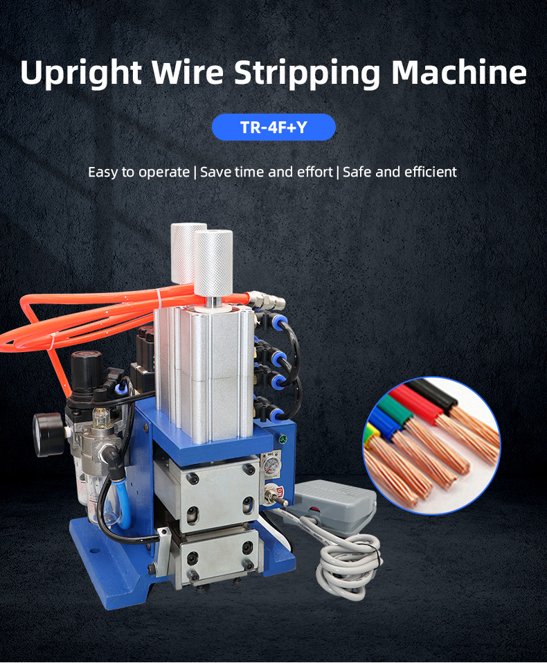 TR-4F Turing Semi-auto Pneumatic Cable Stripping Machine