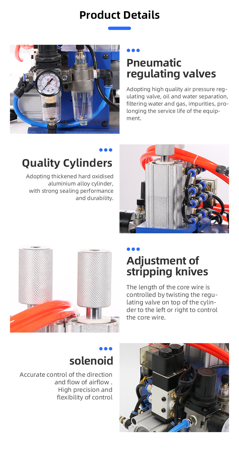 TR-4F Turing Semi-auto Pneumatic Cable Stripping Machine