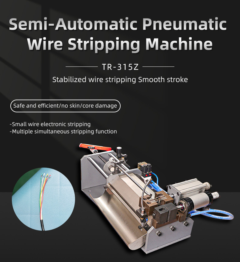 TR-315 Semi-auto Pneumatic Multi-cores Wire Stripping Machine