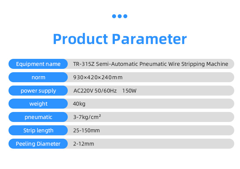 TR-315 Semi-auto Pneumatic Multi-cores Wire Stripping Machine