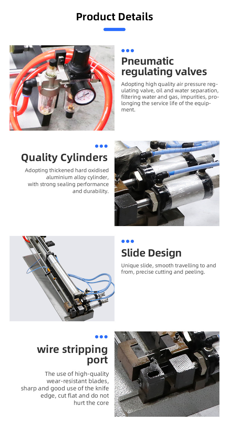 TR-315 Semi-auto Pneumatic Multi-cores Wire Stripping Machine