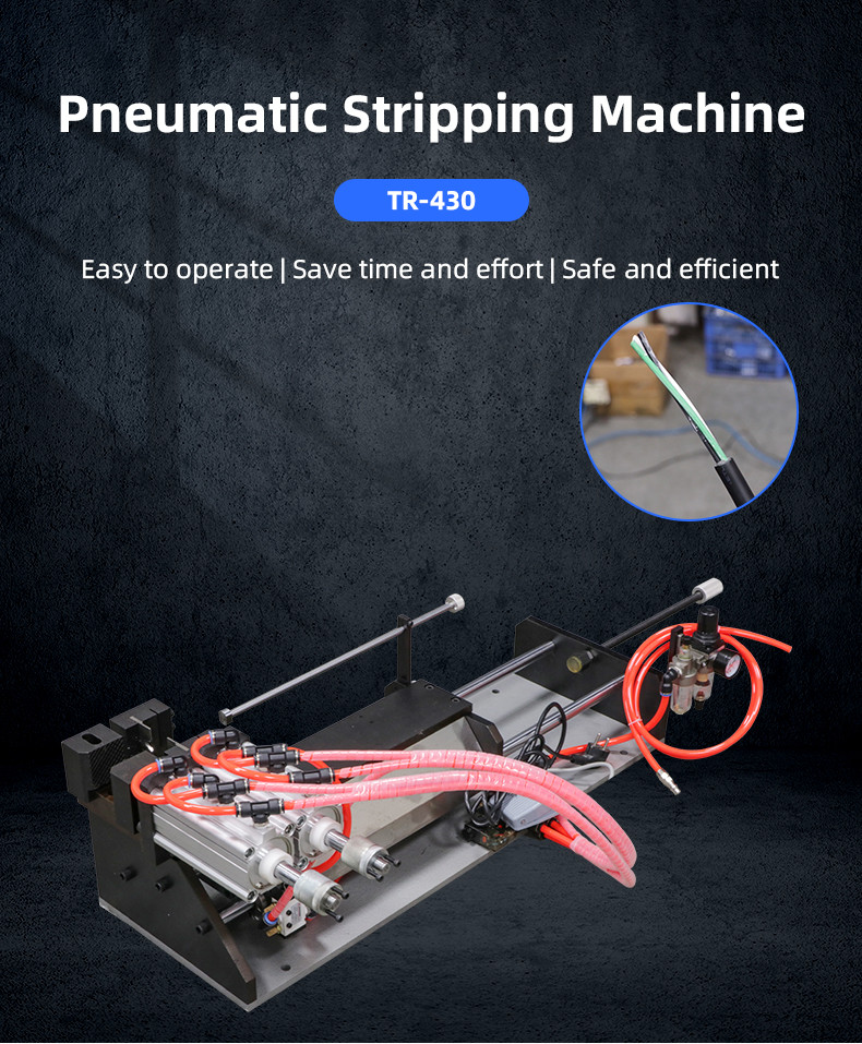 TR-315 Semi-auto Pneumatic Multi-cores Wire Stripping Machine