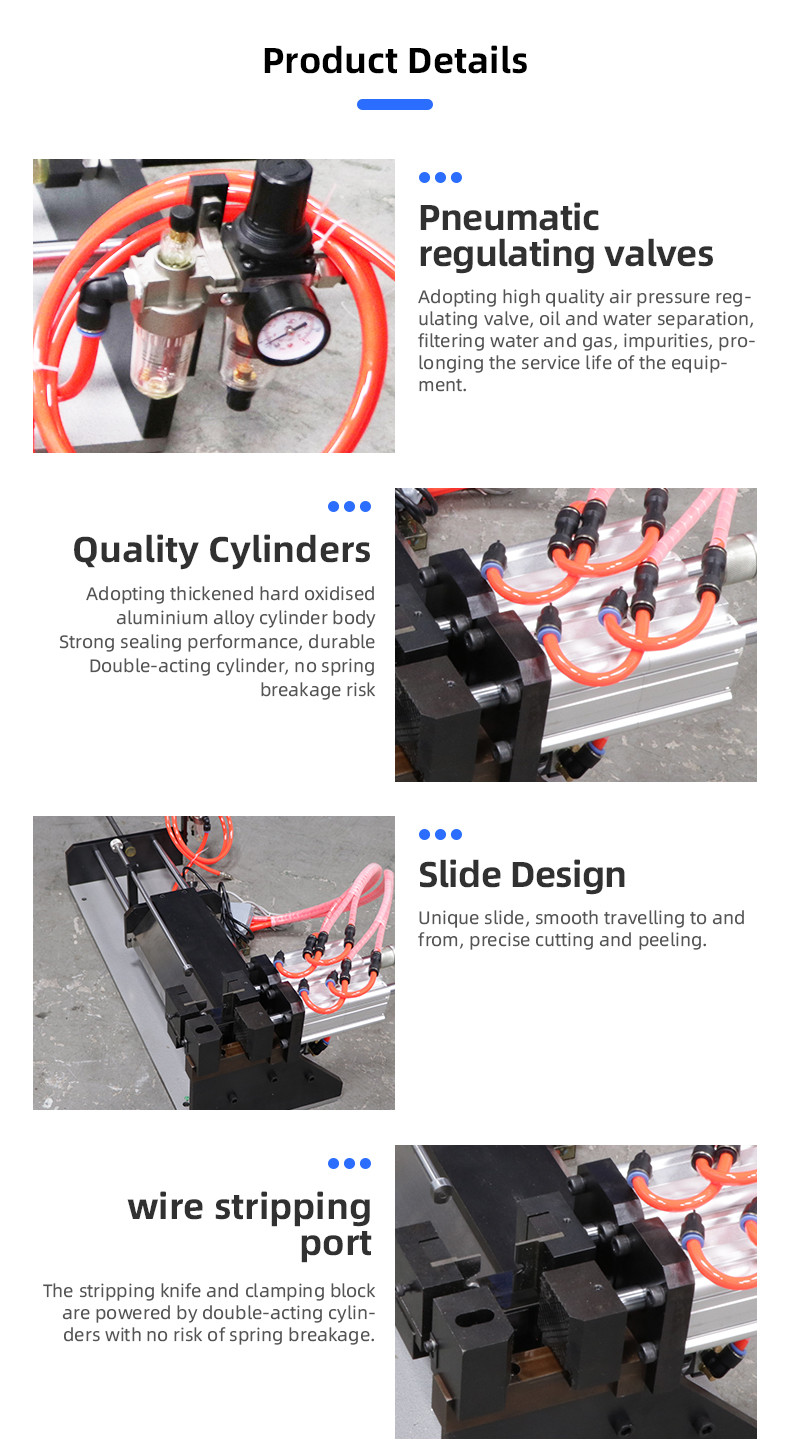 TR-315 Semi-auto Pneumatic Multi-cores Wire Stripping Machine