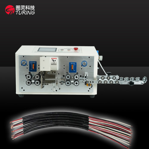 TR-608-YHT6-6 Six-wheel intelligent round sheath Inner and outer cable wire stripping machine