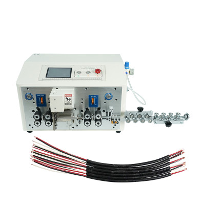 TR-608-YHT6-8 Eight-wheel intelligent round sheath Inner and outer cable wire stripping machine