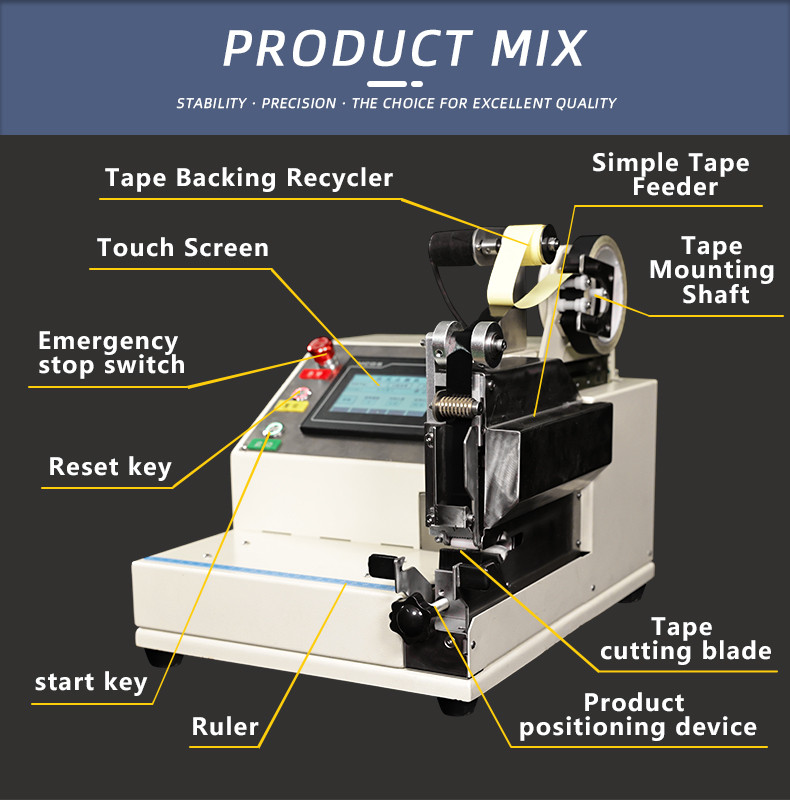 TR-J5 semi-automatic 85mm wide point tape wrapping machine