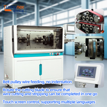 TR-603X 30 square rotary knife computerized wire stripping machine