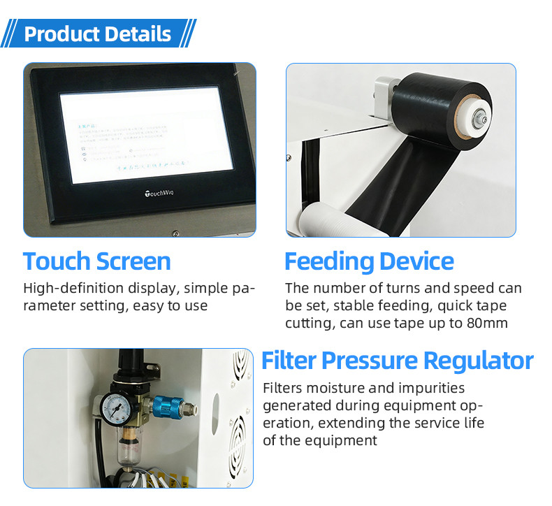 TR-J5 semi-automatic 85mm wide point tape wrapping machine