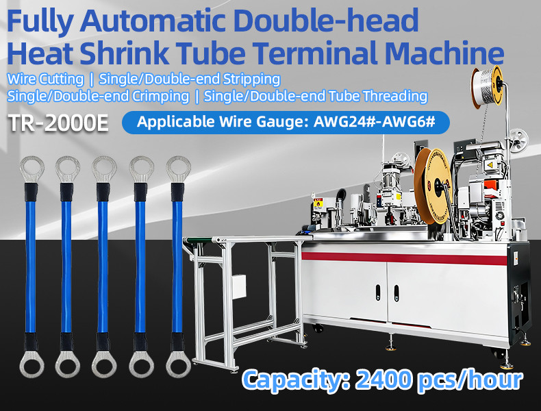 TR-3001 double-head 4T heat shrinkable tube terminal machine
