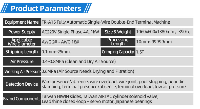 TR-3001 double-head 4T heat shrinkable tube terminal machine