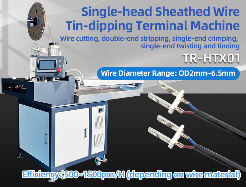  TR-901 Sheath Thread Stripping 200 Tinning Terminal Crimping Machine 
