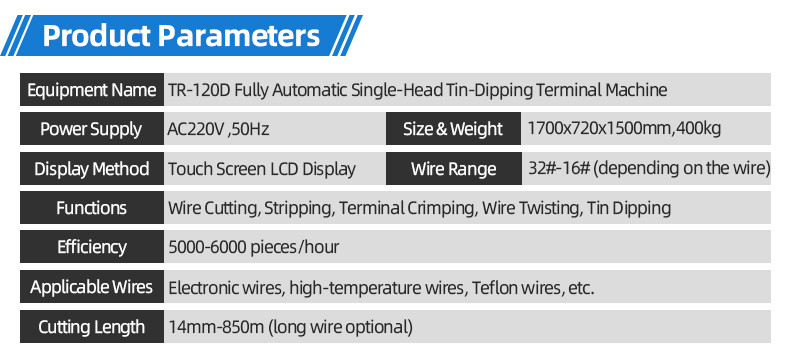  TR-901 Sheath Thread Stripping 200 Tinning Terminal Crimping Machine 